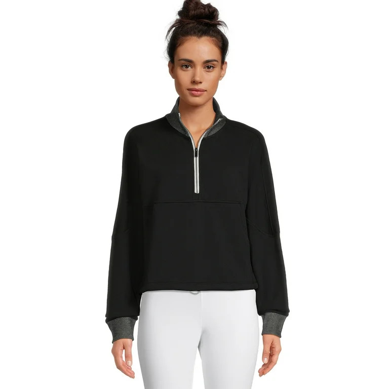Avia Women’s French Terry Cloth Quarter Zip Tennis Jacket, Sizes XS-3X | Walmart (US)