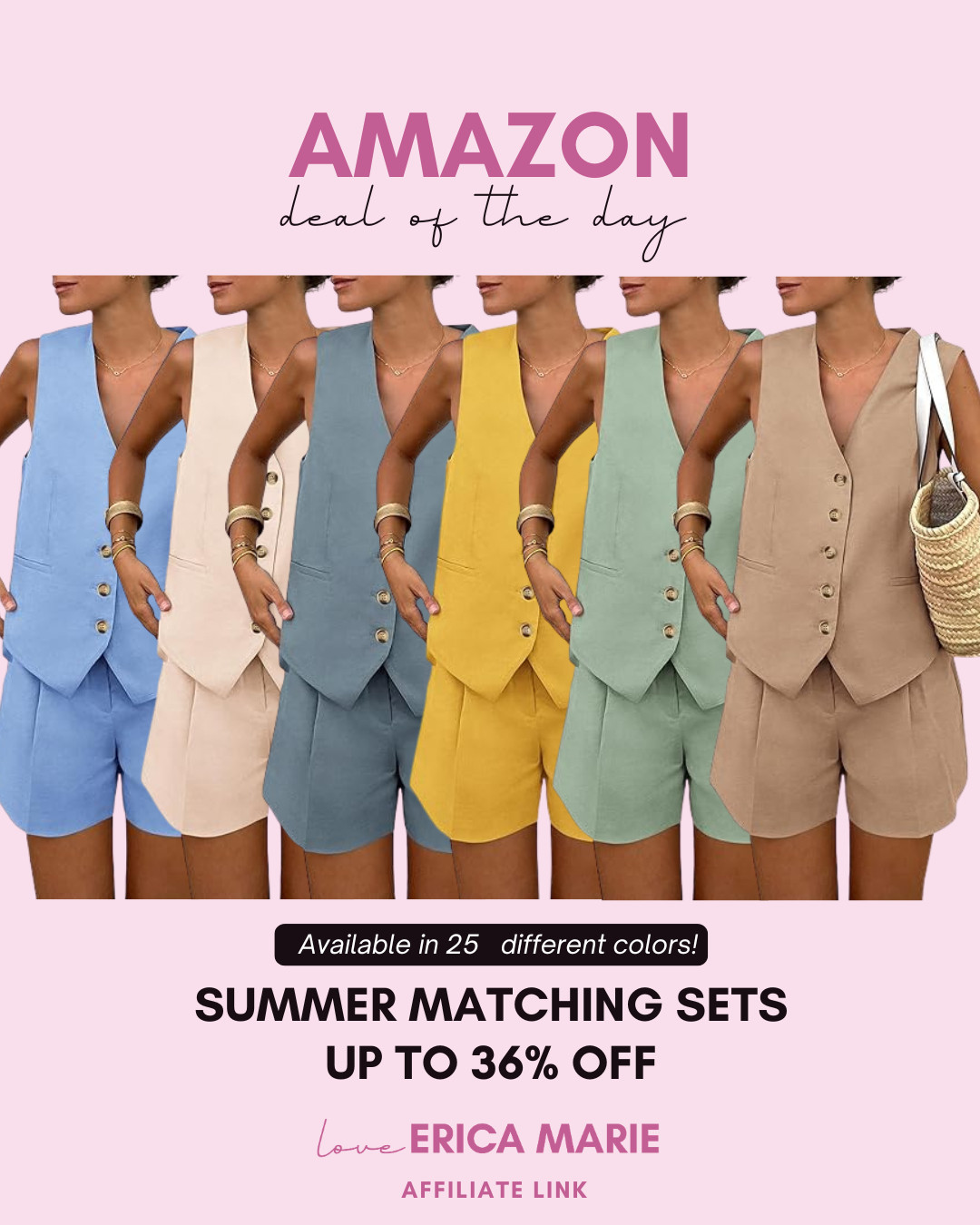 These summer matching sets are marked down up to 36% off. Lightweight, easy to style, and great for everyday wear. Definitely worth checking out while the sale is live. 

 #LTKootd #LTKSeasonal #LTKSaleAlert