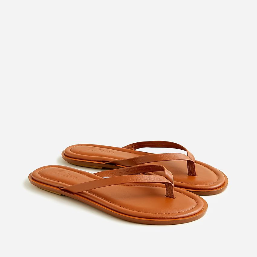 J.Crew: Sorrento Thong Sandals In Leather For Women | J.Crew US
