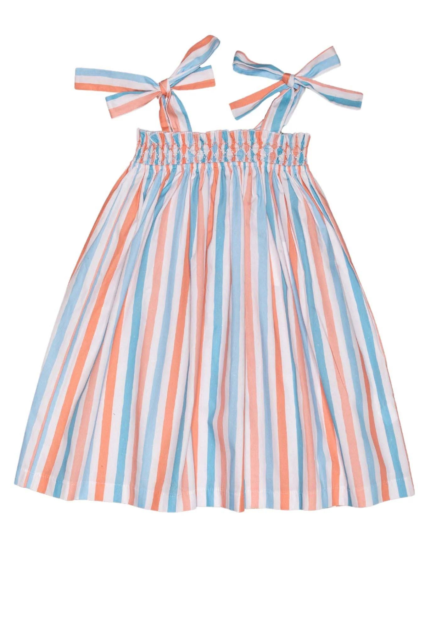 Tate Dress in July Stripe | Sun House Children's