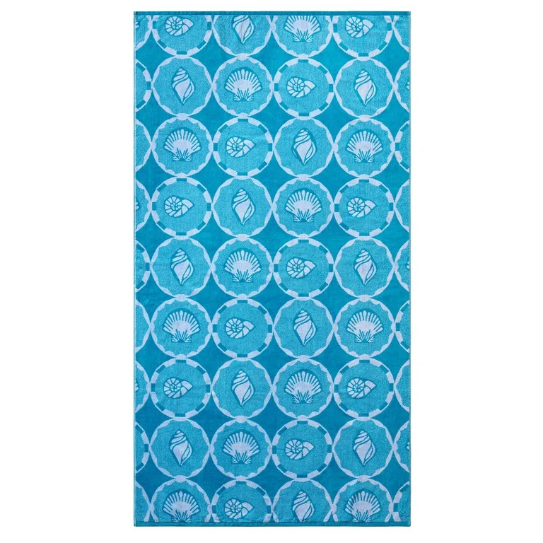 Better Homes & Gardens 2-Pack Beach Towel Bundle, Seashell Tile | Walmart (US)