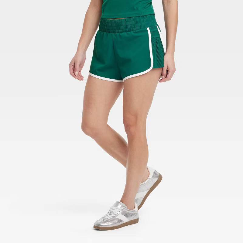 Women's Woven Mid-Rise Piped Dolphin Shorts 2.5" - All In Motion™ | Target