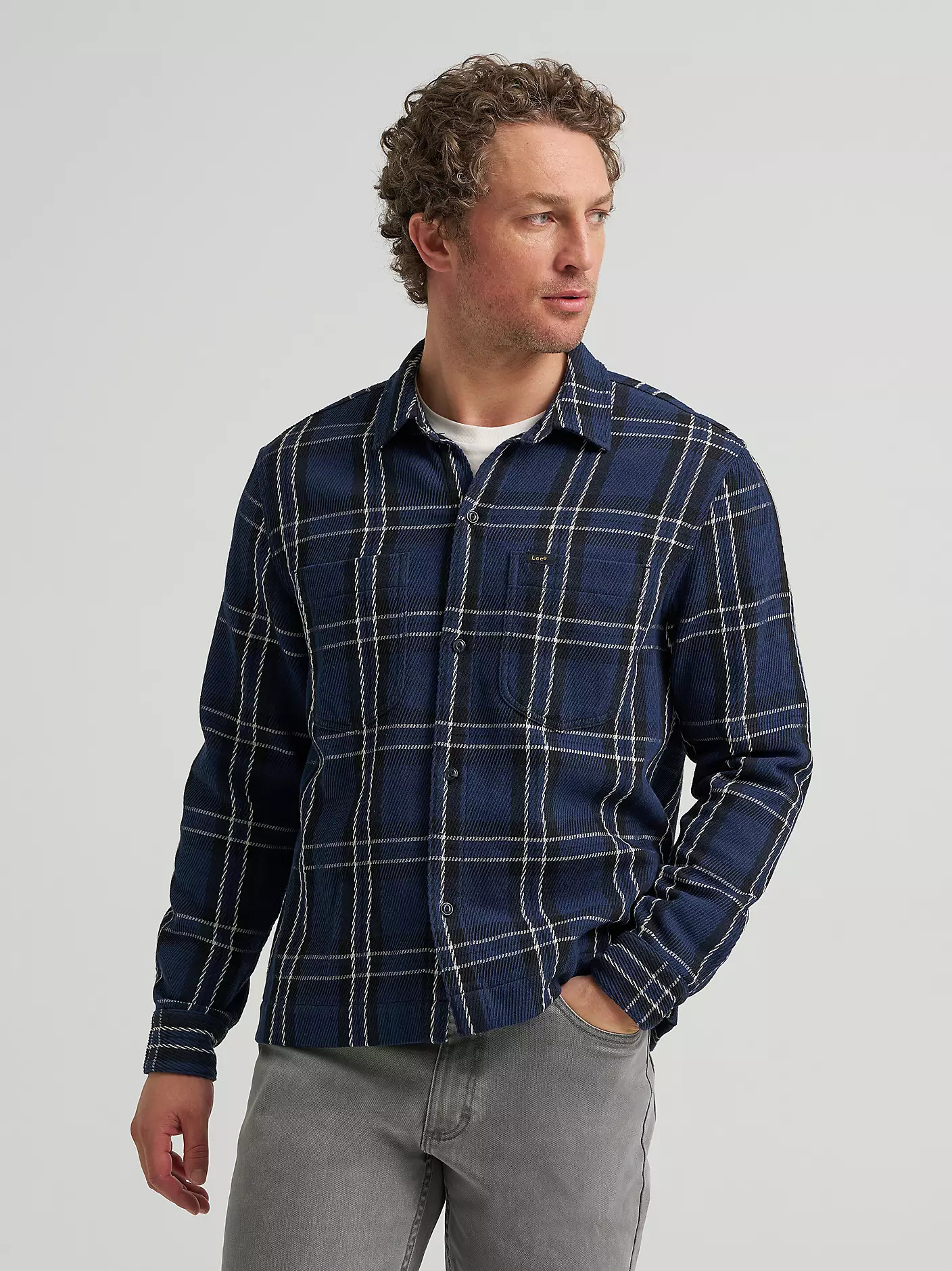 Men's Relaxed Fit Plaid Overshirt | Lee Jeans