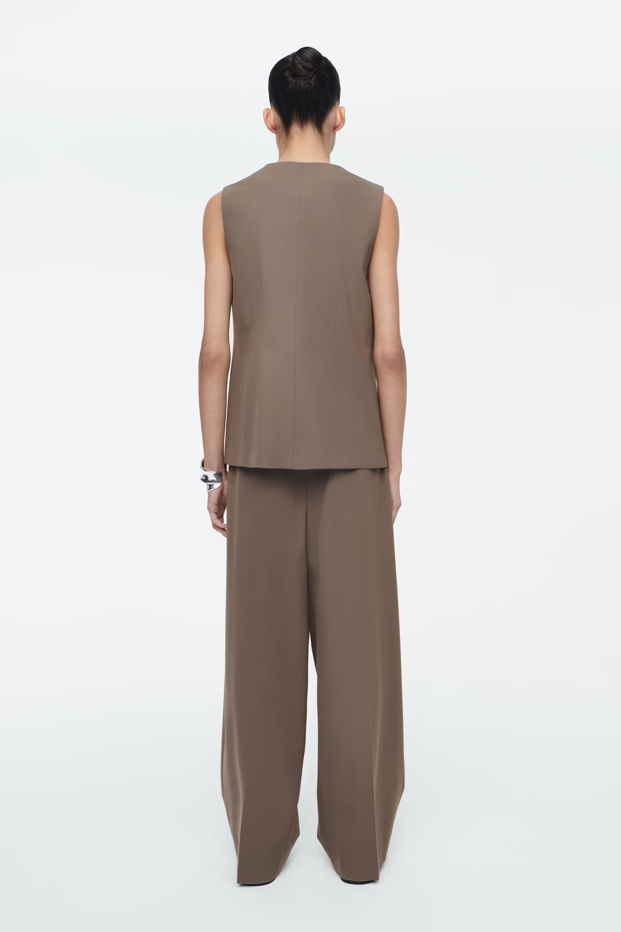 WIDE-LEG TAILORED TWILL TROUSERS | H&M (UK, MY, IN, SG, PH, TW, HK)