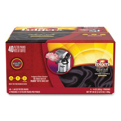 Folgers Coffee Filter Packs, Black Silk, 1.4 oz Pack, 40Packs/Carton | Target