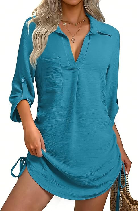GKBK Women Swimsuit Coverup Bathing Suit Cover Ups for Swimwear Swim Summer Bikini Beachwear Draw... | Amazon (US)