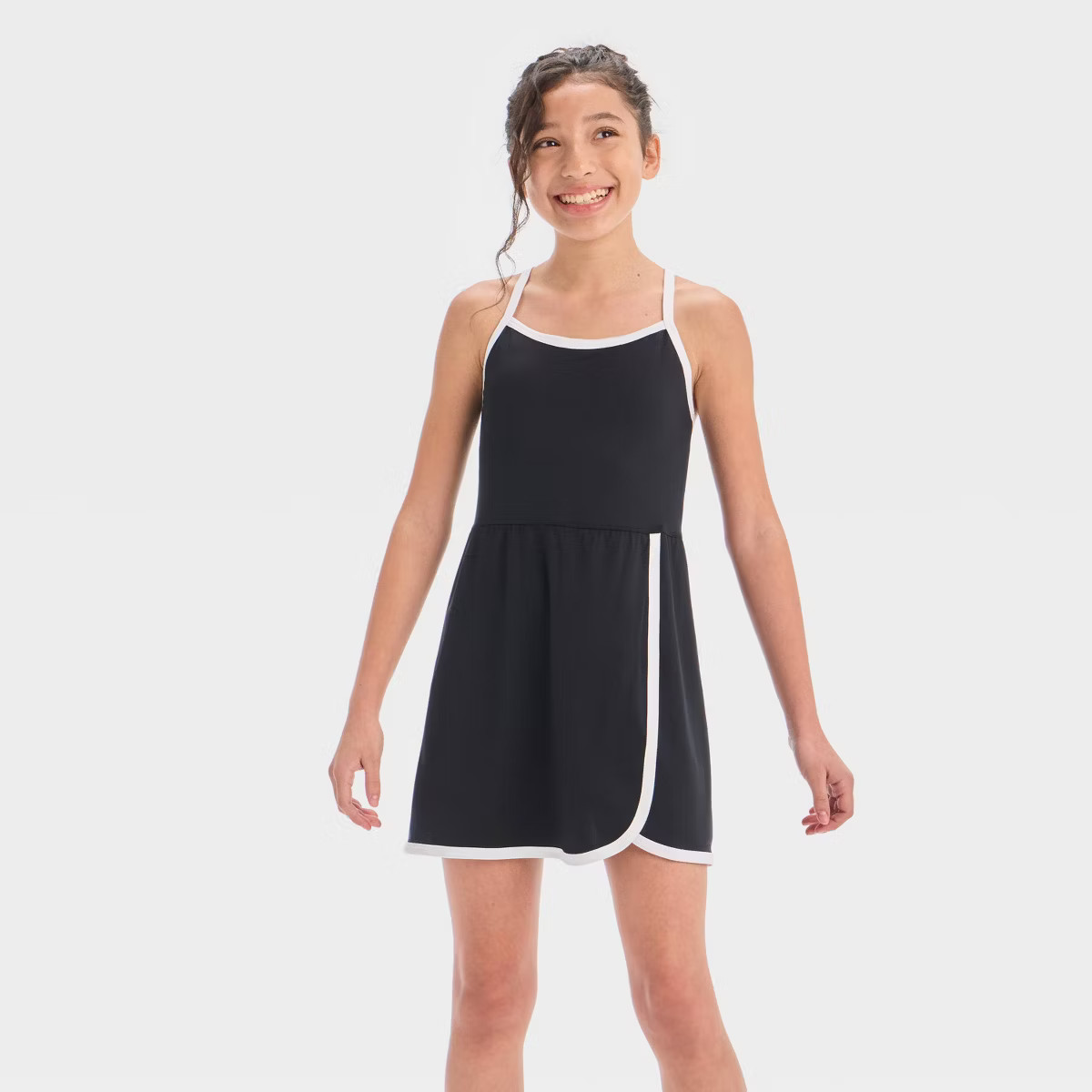 Girls' Knit Piping Trim Dress - All In Motion™ | Target