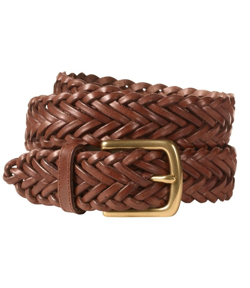 Men's Essential Braided Leather Belt Brown 30 L. L.Bean | L.L. Bean
