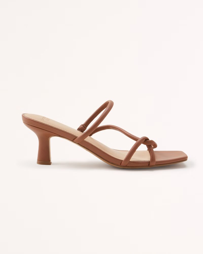 Twist-Strap Heeled Sandal | Abercrombie & Fitch (US)