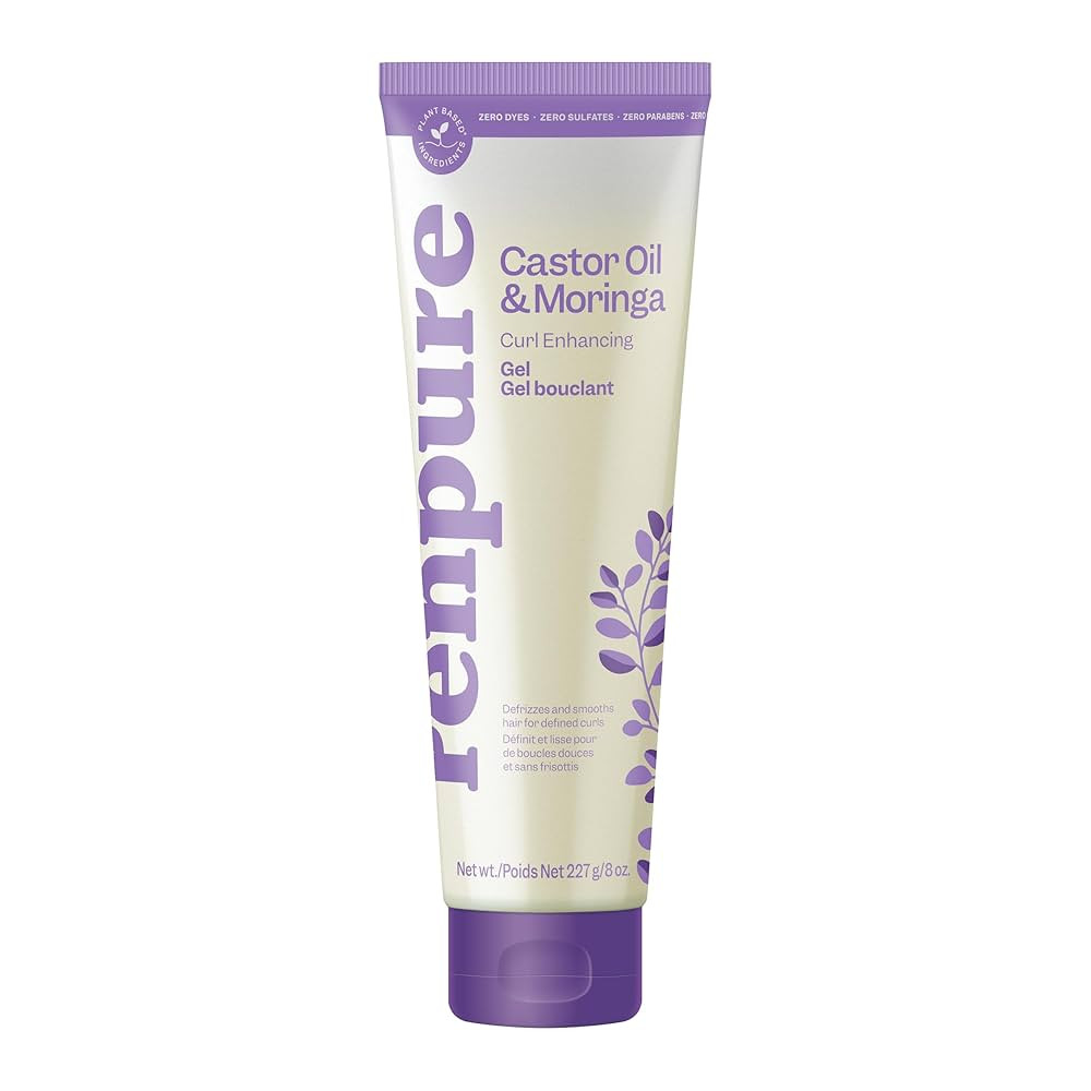 Renpure Castor Oil & Moringa Curl Gel - Curl Enhancing Gel - For Smooth, Defined & Frizz-Free Cur... | Amazon (US)