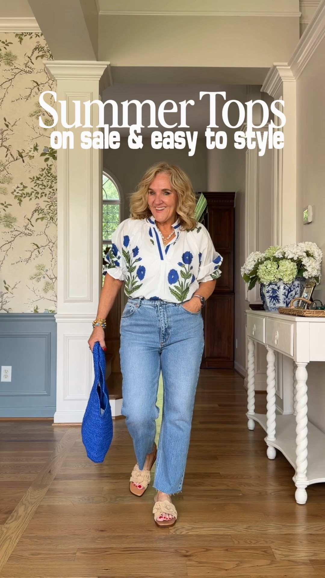 3 tops and great sales 
Avara 25% off regular prices items 7/4 and 7/5
Wearing a medium in blue floral and gingham 
29 reg in jeans (I cut 4” off the blue denim) 
Talbots 50% off chambray blouse size small

#LTKSaleAlert #LTKOver40 #LTKootd