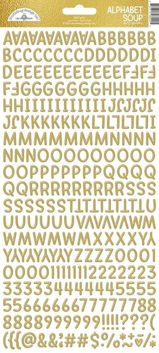 Gold Alphabet Soup Puffy Stickers - Doodlebug | Michaels | Michaels Stores