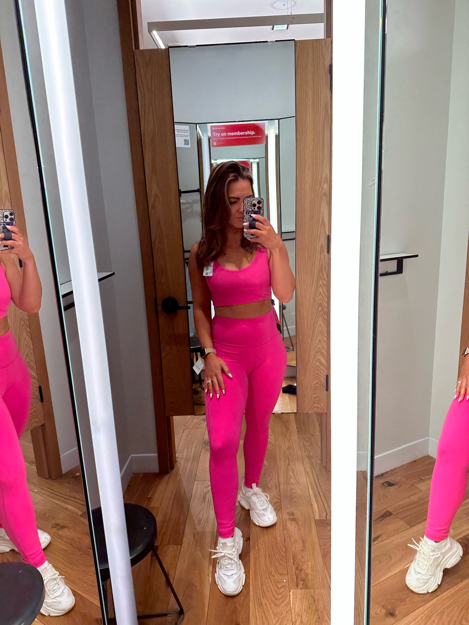 Lululemon align set in Sonic Pink! Wearing a 6 in both!

#LTKfit