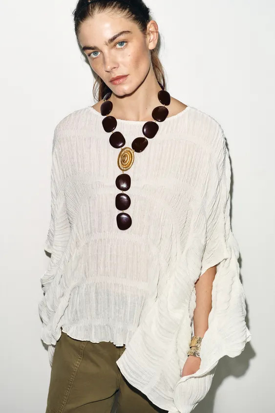 SHELL STONE NECKLACE | Zara US