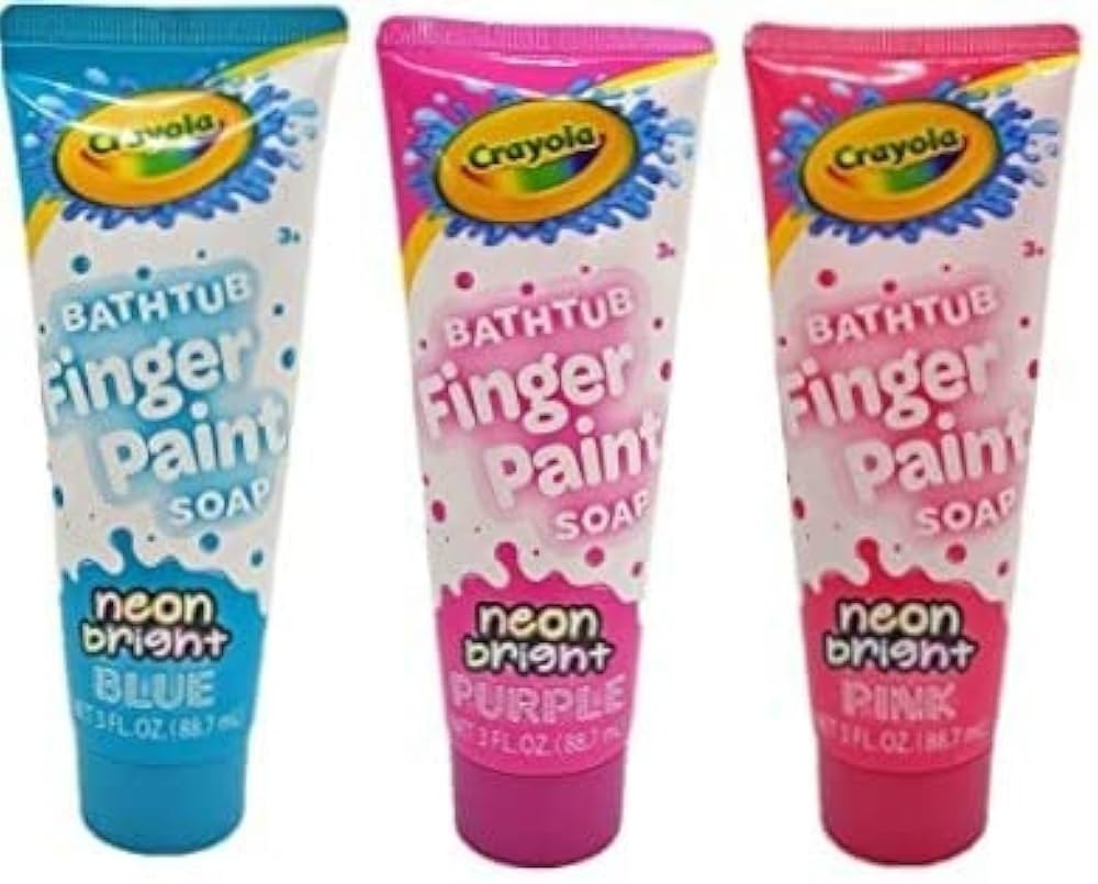 Crayola Neon Bright Bathtub Finger Paint Soap (Set Of 3) | Amazon (US)