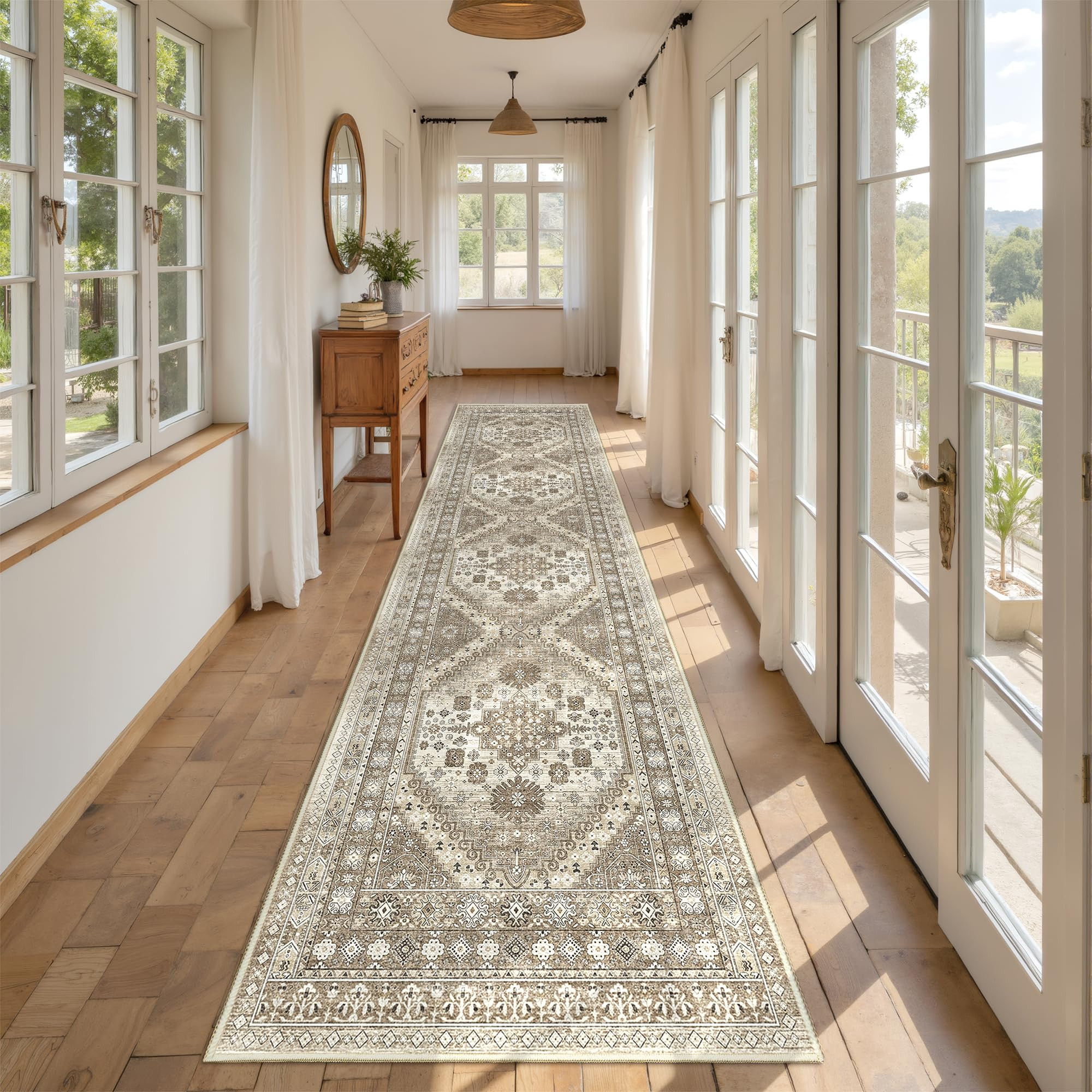 Runner Rug 2x10, Ultra-Thin Kitchen Rugs Non Slip Washable Rugs for Entryway Rug, Kitchen Runner ... | Amazon (US)