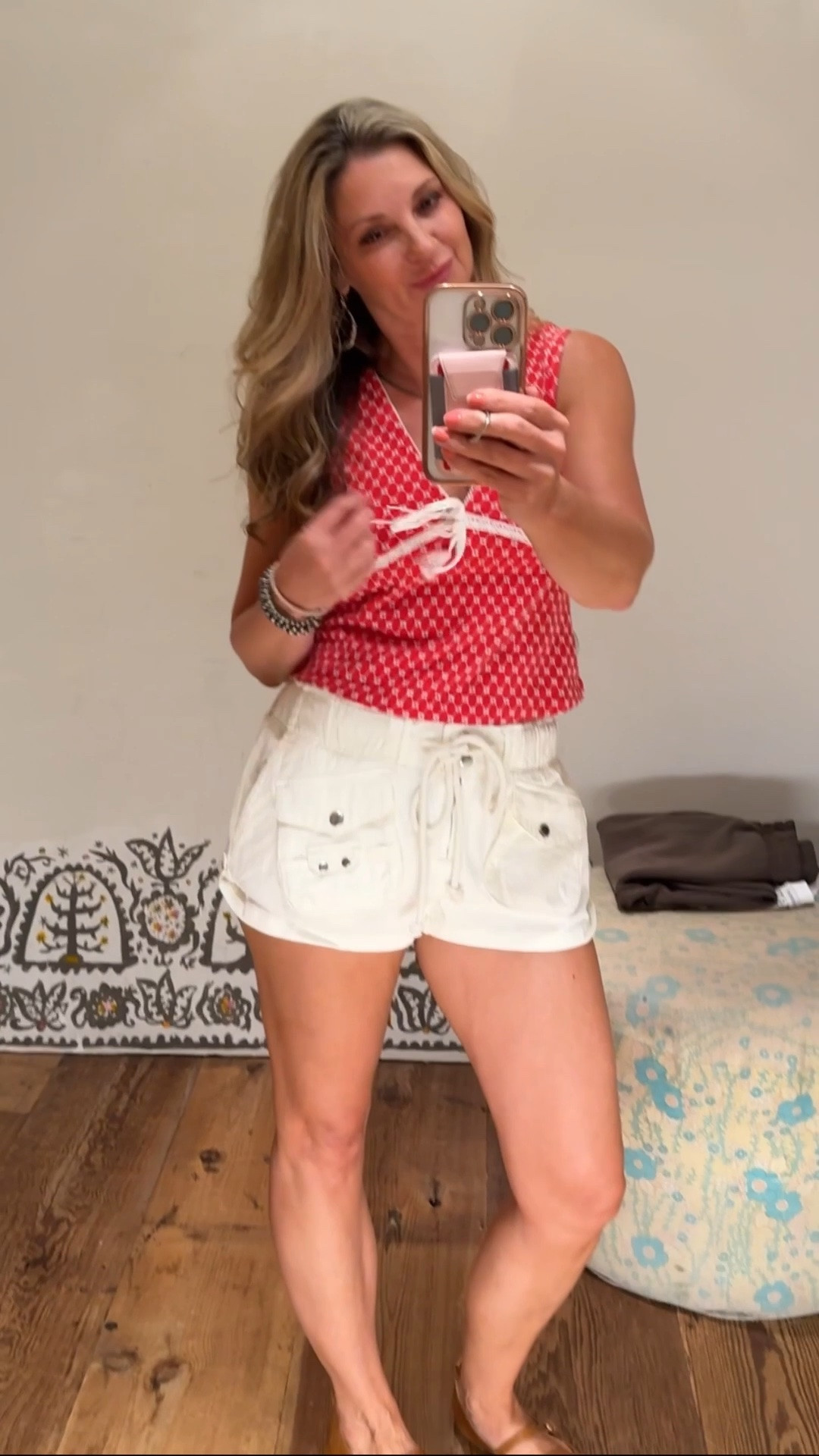The perfect essential shorties and lace trim tank. Love these 2 pieces together - a mix of utility and feminine vibes…pouch pockets, embroidered fabrication, and a bow.

#LTKootd #LTKgrwm