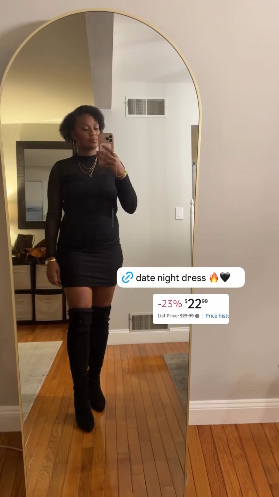 This date night dress!! It’s stretchy and the fabric layers through your midsection so it’s super forgiving! So perfect for the colder months or holiday parties coming up! On sale for Black Friday! 





Amazon Black Friday, black dresses, winter dresses, party dress, affordable dress, midsize style, over 40 fashion, Black Friday fashion, over the knee boots 

#LTKHoliday #LTKSaleAlert #LTKOver40