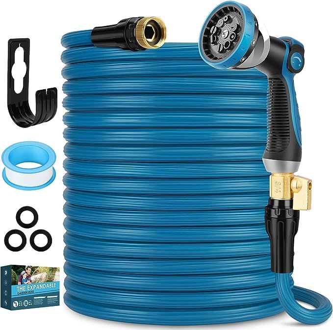 100FT Expandable Garden Hose, 2024 Version/New Patented Lightweight Flexible Water Hose, 10-Funct... | Amazon (US)
