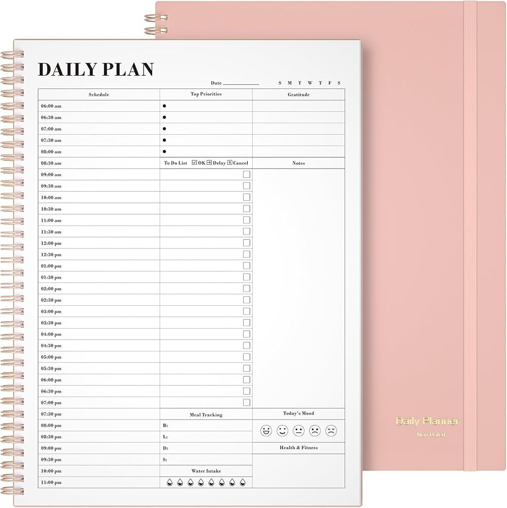 Planner Undated, Asten Daily Planner Agenda with To Do List, Hourly Planner for Women and Men, Sp... | Amazon (US)
