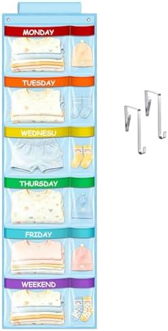 ABCKEY Weekly Kids Clothes Organizer,6-Shelf Kids Clothes Organizer with Labels for Monday to Fri... | Amazon (US)