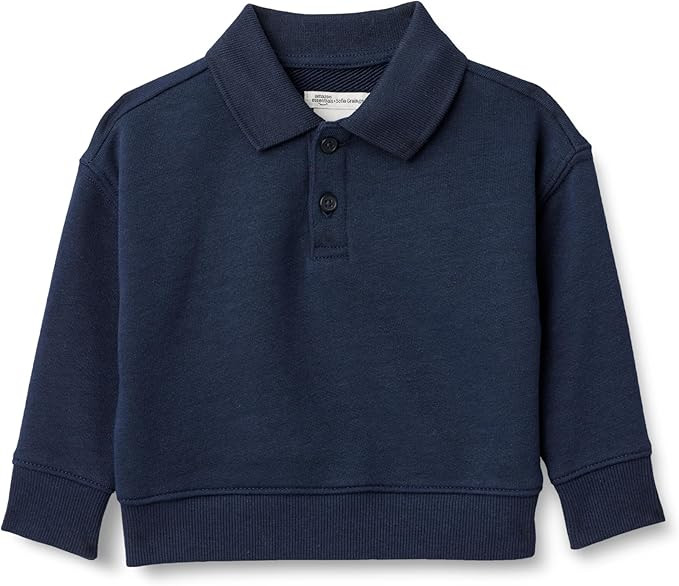 Amazon Essentials x Sofia Grainge Babies, Toddlers and Boys' French Terry Polo Sweatshirt | Amazon (US)
