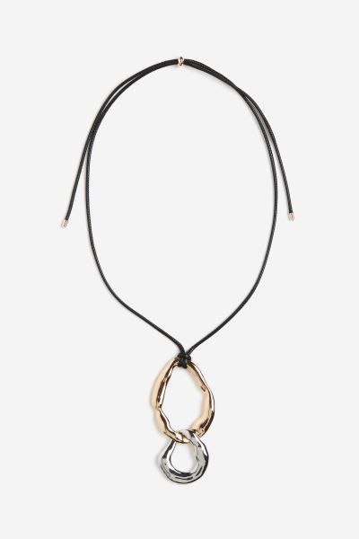 Cord Necklace with Pendants - Gold-colored/silver-colored - Ladies | H&M US | H&M (US + CA)