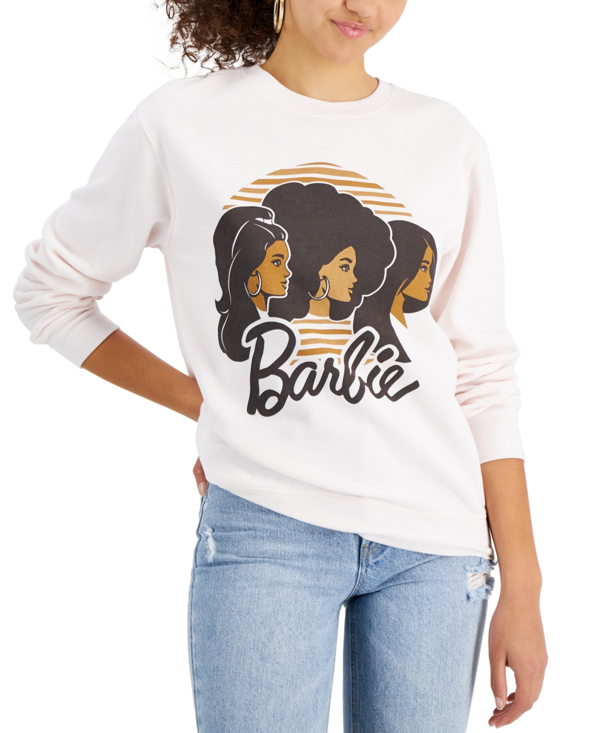 Love Tribe Juniors' Barbie Graphic-Print Sweatshirt | Macys (US)
