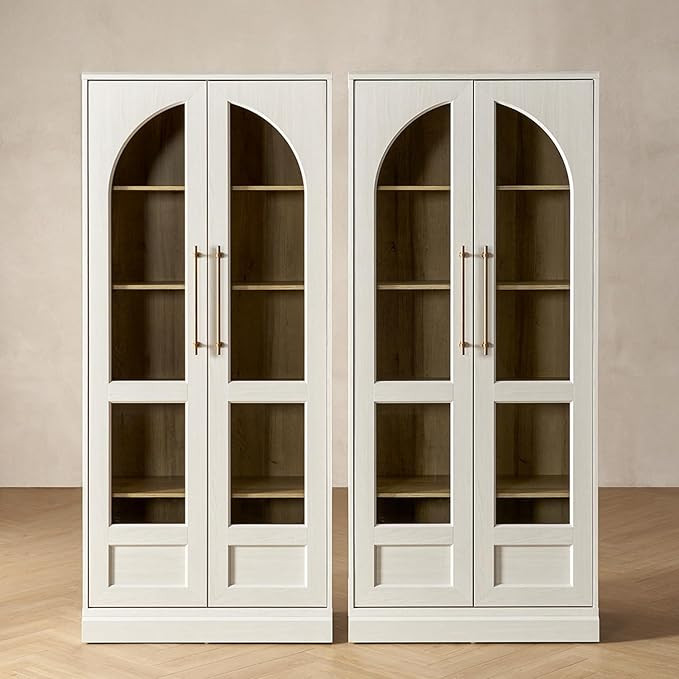 mopio Blake Tall Display Cabinet, Kitchen Buffet Pantry Cupboard, Trophy Display Case, Storage Ca... | Amazon (US)