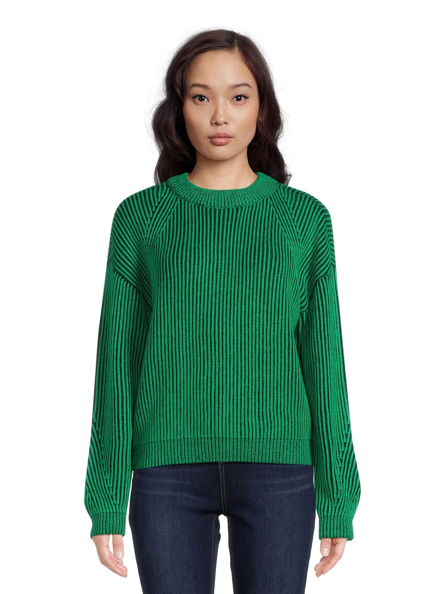 No Boundaries Juniors Plaited Pullover Sweater | Walmart (US)