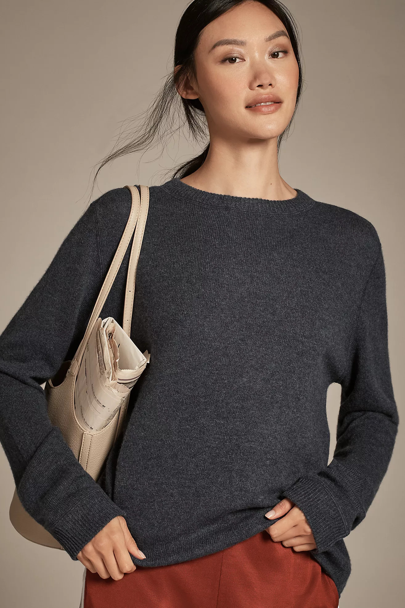 Reformation Boyfriend Cashmere Crew-Neck Sweater | Anthropologie (US)