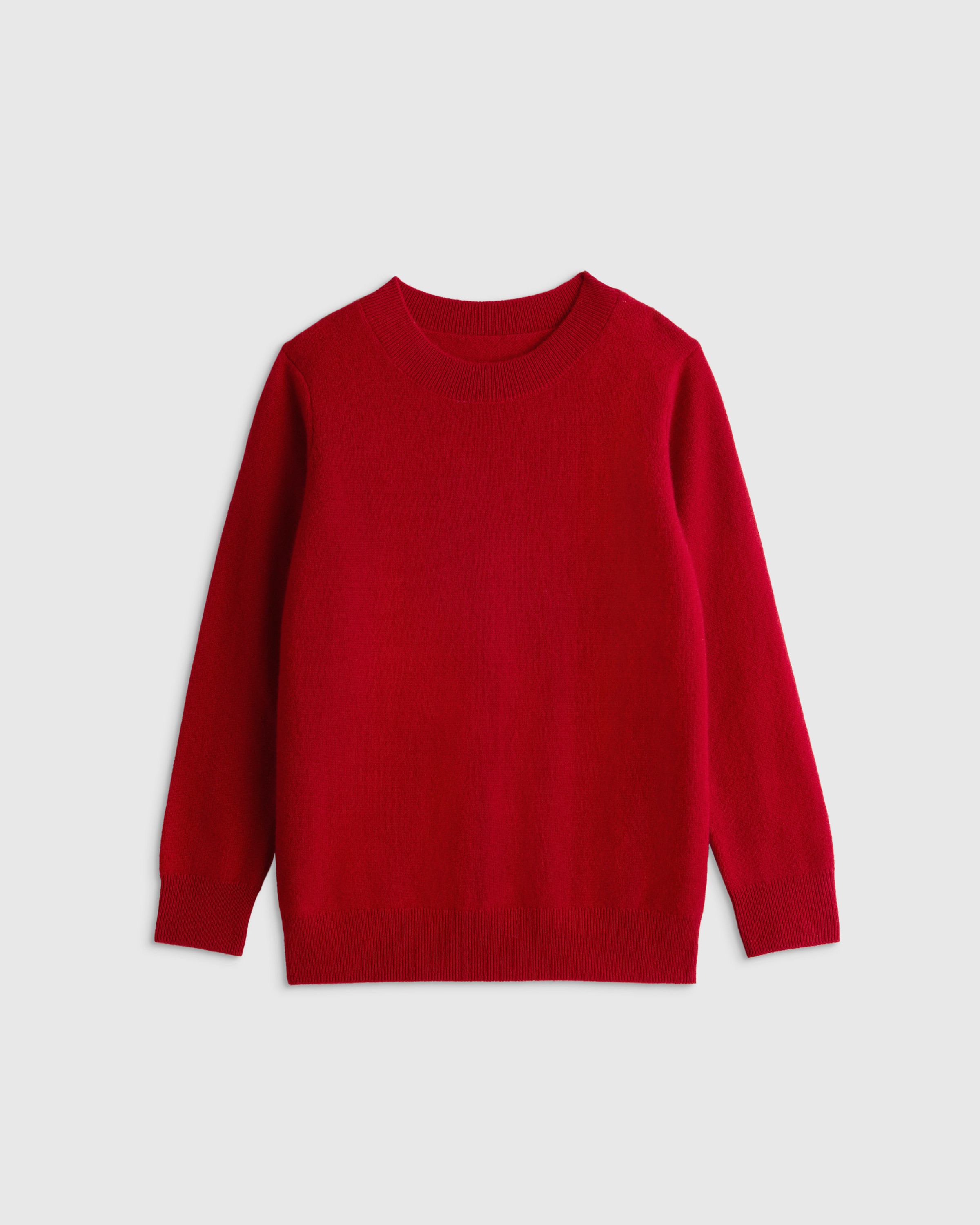Quince | Washable Cashmere Crewneck Sweater in Varsity Red, Size 8 | Quince