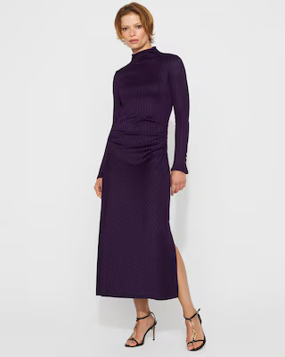 Petite Ribbed Long Sleeve Maxi Dress | White House Black Market