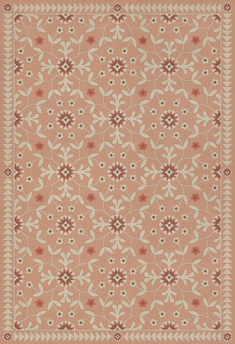 Folk Art Museum Vintage Vinyl - Whig Rose Area Rug | Rugs Direct