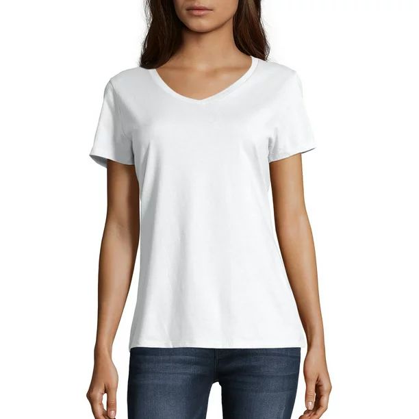 Hanes Women's Nano-T V-Neck T-Shirt | Walmart (US)