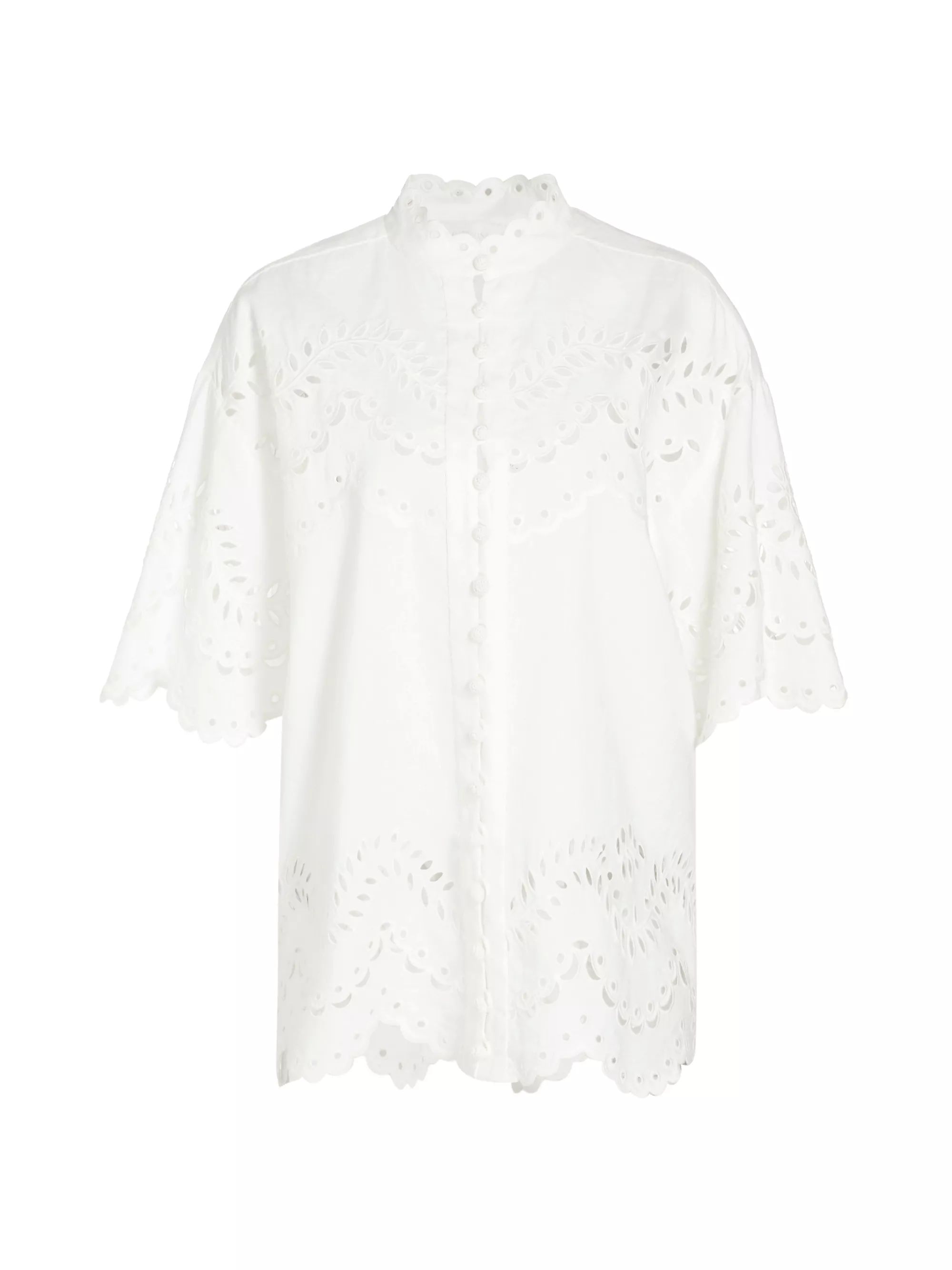 Junie Embroidered Linen Shirt | Saks Fifth Avenue