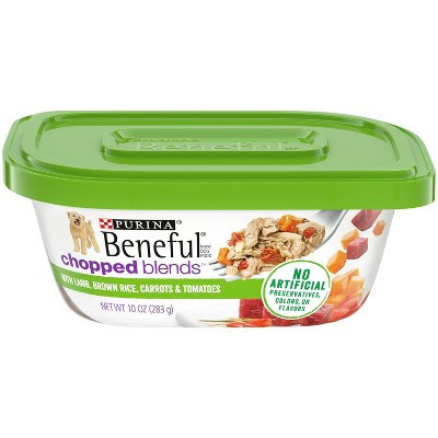 Purina Beneful Chopped Blends Wet Dog Food with Lamb, Brown Rice, Carrots, Tomatoes & Spinach - 10oz | Target