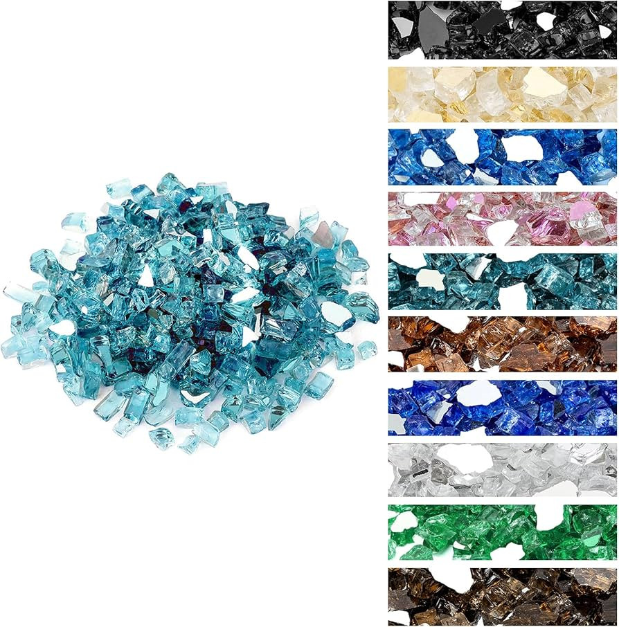 onlyfire 10 pounds Fire Glass for Propane Fire Pit and Gas Fireplace, 1/2-Inch Reflective Firepit... | Amazon (US)