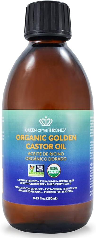 QUEEN OF THE THRONES Organic Golden Castor Oil | 100% Pure for Hair, Skin, Nails, Brows & Lashes ... | Amazon (US)