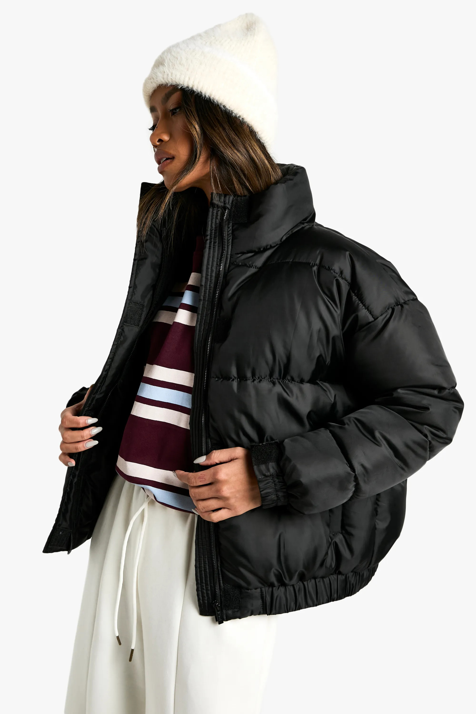 Funnel Neck Puffer Jacket | boohoo (US & Canada)