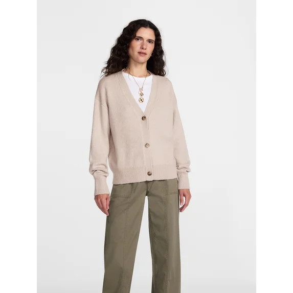 Scenario Women's Button Front Lightweight Cardigan, Sizes XS-XXXL | Walmart (US)