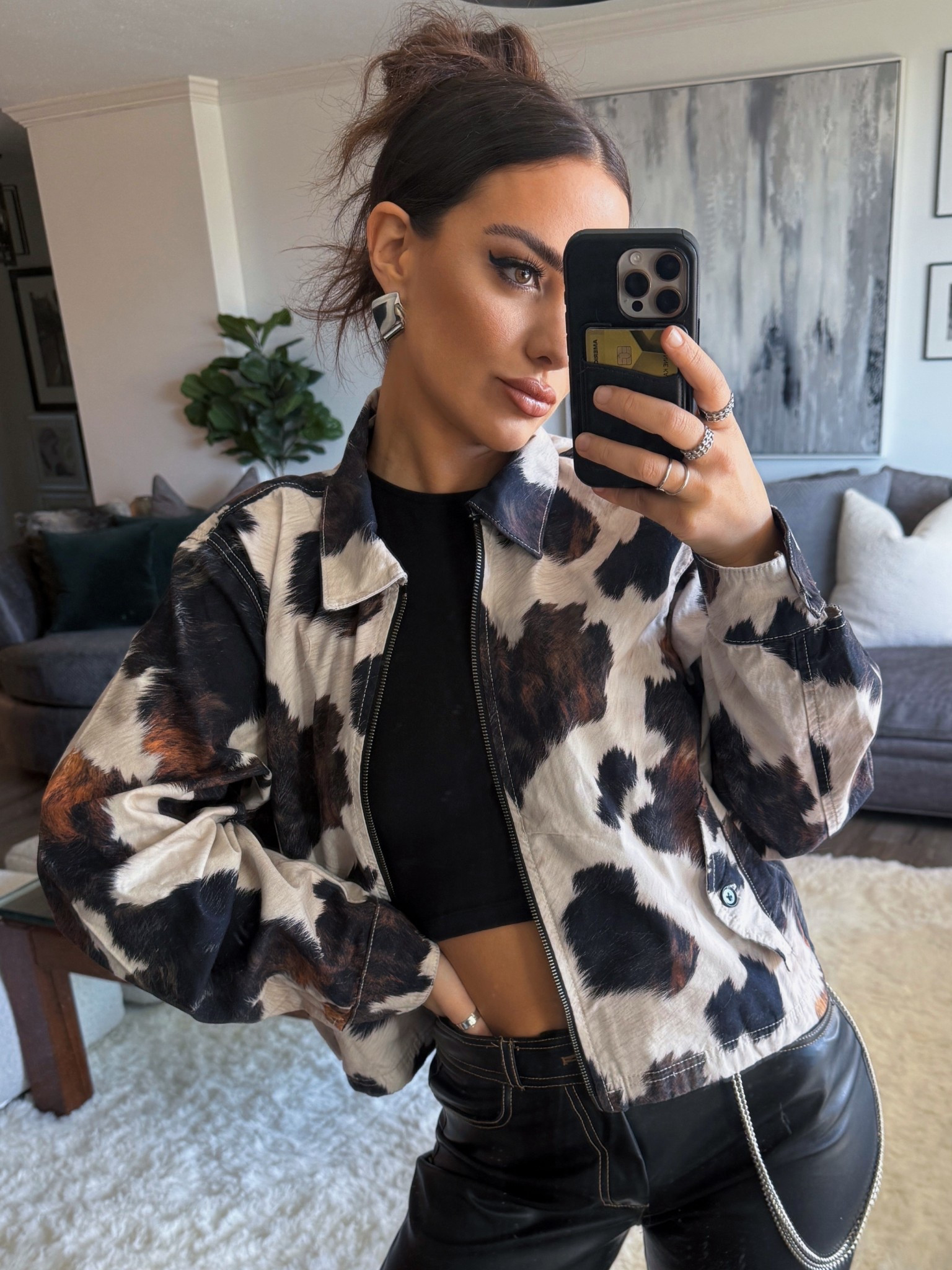 Cowhide lightweight jacket 