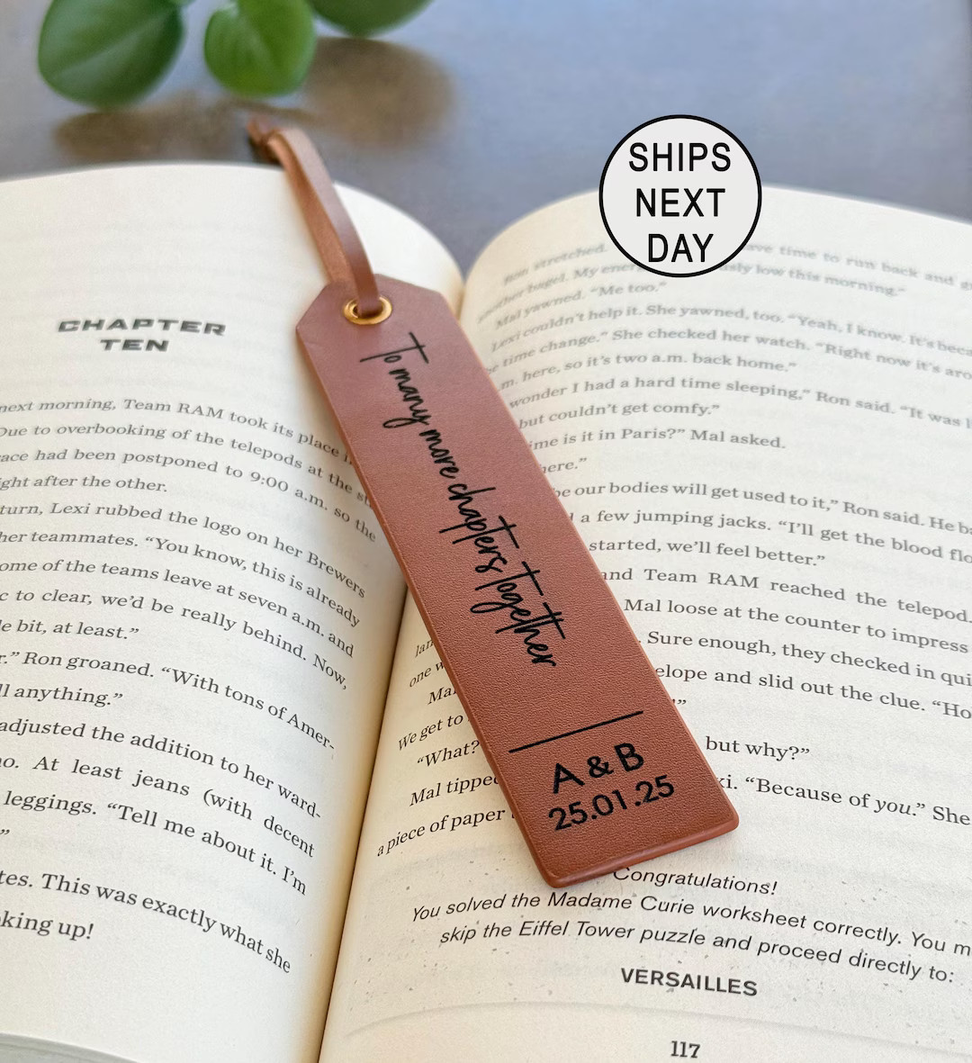 Christmas Gift, Gift for Readers, Personalized Leather Bookmark, Book Lover, 3 Year Leather Anniv... | Etsy (US)