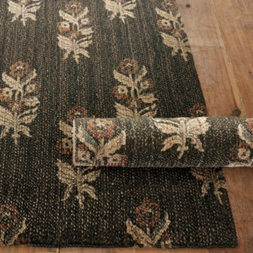 Petra Printed Jute Hand Made Area Rug Floral Geometric | Ballard Designs, Inc.