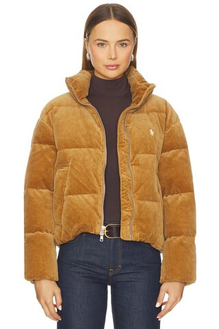 Polo Ralph Lauren Quilted Corduroy Down Jacket in Tan from Revolve.com | Revolve Clothing (Global)