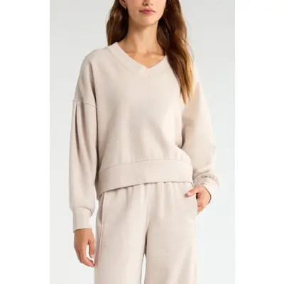 Zella Cloud Fleece Sweatshirt in Navy Armada at Nordstrom, Size Large | Nordstrom