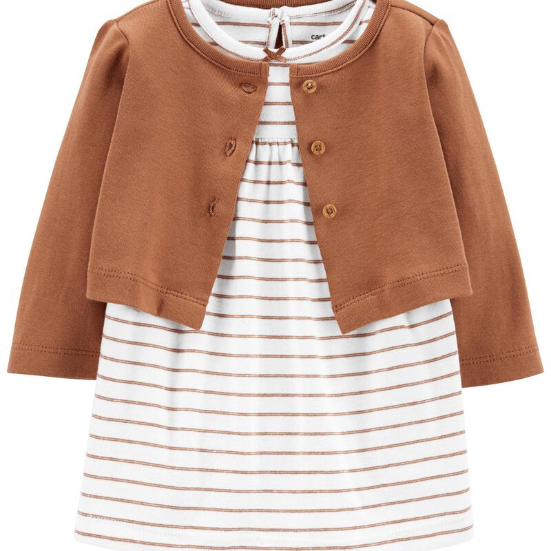 2-Piece Bodysuit Dress & Cardigan Set | Carter's