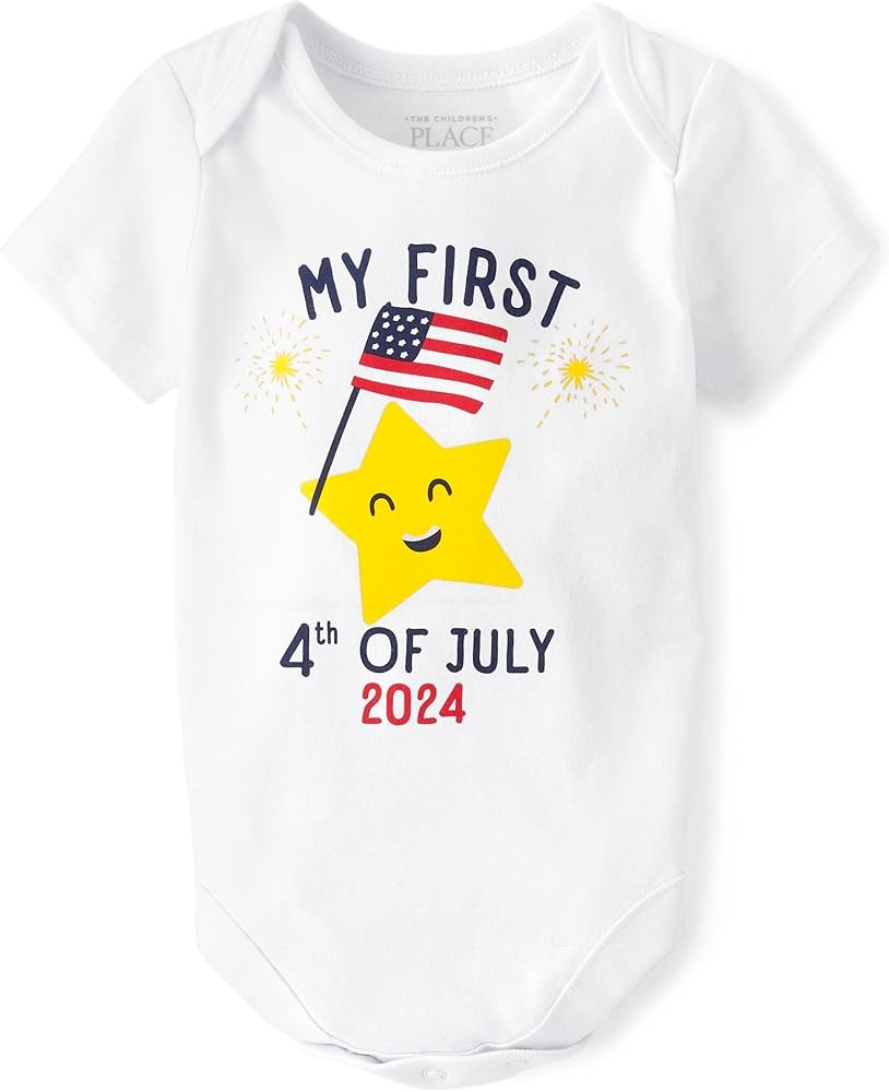 The Children's Place Unisex Baby My First Holidays Short Sleeve Graphic Bodysuits | Amazon (US)