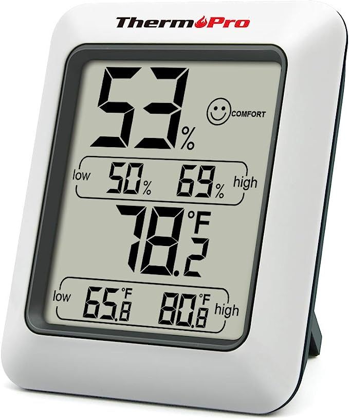 ThermoPro TP50 Digital Hygrometer Indoor Thermometer Room Thermometer and Humidity Gauge with Tem... | Amazon (US)