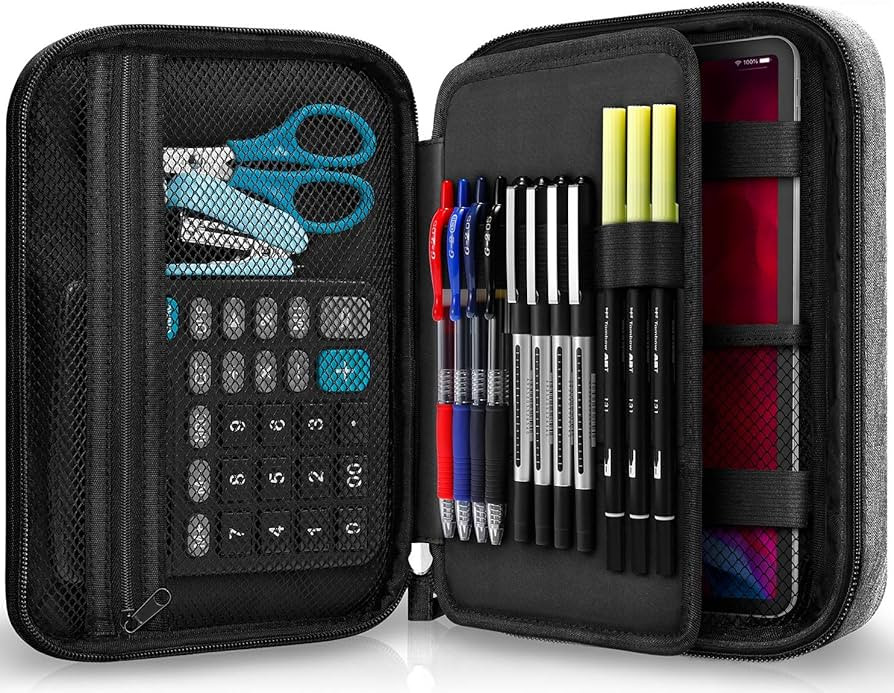 Zannaki Big Capacity Storage Pouch Marker Pen Pencil Case Simple Stationery Bag Box Art Tool & Sk... | Amazon (US)